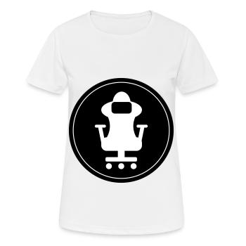 Gamer stuhl gaming Kreis - Frauen T-Shirt atmungsaktiv - Weiß - Vorne - AI Model Female 172 dark (172cm)