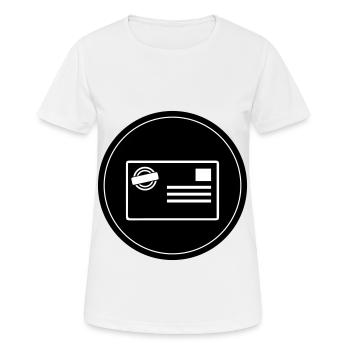 Briefmarke icon Kreis - Frauen T-Shirt atmungsaktiv - Weiß - Vorne - AI Model Female 172 dark (172cm)
