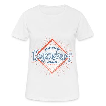 Ratisbonne Allemagne Ville Skyline Accueil Amour - T-shirt respirant Femme - blanc - Devant - AI Model Female 172 dark (172cm)