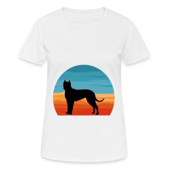 Cordoba Fighting Dog Lover Silhouette Retro Sunset - T-shirt respirant Femme - blanc - Devant - AI Model Female 172 dark (172cm)