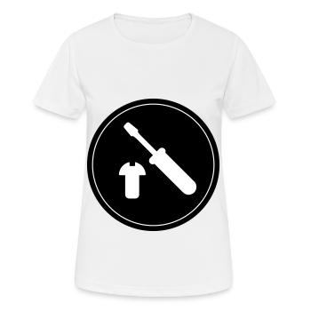 Symbole du tournevis - T-shirt respirant Femme - blanc - Devant - AI Model Female 172 dark (172cm)