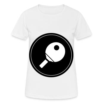 Tischtennis Ping pong - Frauen T-Shirt atmungsaktiv - Weiß - Vorne - AI Model Female 172 dark (172cm)