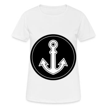 Anker form - Frauen T-Shirt atmungsaktiv - Weiß - Vorne - AI Model Female 172 dark (172cm)