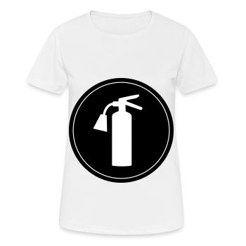 Icône extincteur - T-shirt respirant Femme - blanc - Devant - AI Model Female 172 dark (172cm)