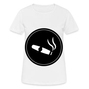 Symbole du cigare - T-shirt respirant Femme - blanc - Devant - AI Model Female 172 dark (172cm)