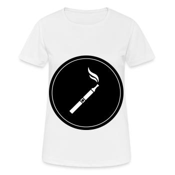 E-Zigarette Silhouette - Frauen T-Shirt atmungsaktiv - Weiß - Vorne - AI Model Female 172 dark (172cm)