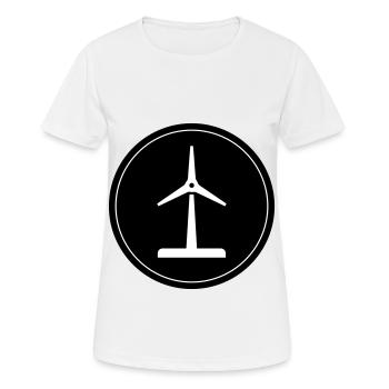 Windrad Silhouette - Frauen T-Shirt atmungsaktiv - Weiß - Vorne - AI Model Female 172 dark (172cm)