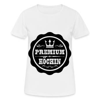 Premium Köchin - Frauen T-Shirt atmungsaktiv - Weiß - Vorne - AI Model Female 172 dark (172cm)