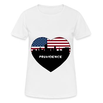 Providence Rhode Island USA Flagge Skyline Reisen So - Frauen T-Shirt atmungsaktiv - Weiß - Vorne - AI Model Female 172 dark (172cm)