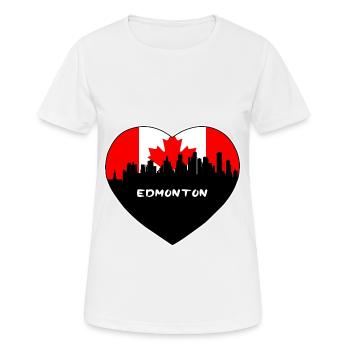 Edmonton Canada Flag Skyline Souvenir de voyage - T-shirt respirant Femme - blanc - Devant - AI Model Female 172 dark (172cm)