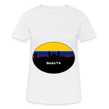Bogota Colombie Drapeau Skyline Voyage Silhouette - T-shirt respirant Femme - blanc - Devant - AI Model Female 172 dark (172cm)