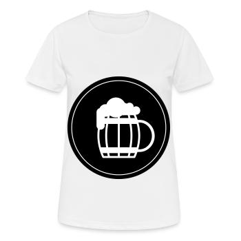 Beer Glass Beer Symbol - Women's Breathable T-Shirt - white - Front - AI Model Female 172 dark (172cm)