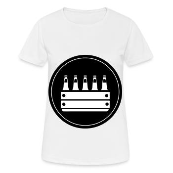 Bière en caisse de bière - T-shirt respirant Femme - blanc - Devant - AI Model Female 172 dark (172cm)