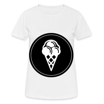 Icône Ice Icon - T-shirt respirant Femme - blanc - Devant - AI Model Female 172 dark (172cm)