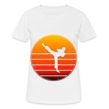 Kickboxing féminin Kickboxing Kickboxer - T-shirt respirant Femme - blanc - Devant - AI Model Female 172 dark (172cm)