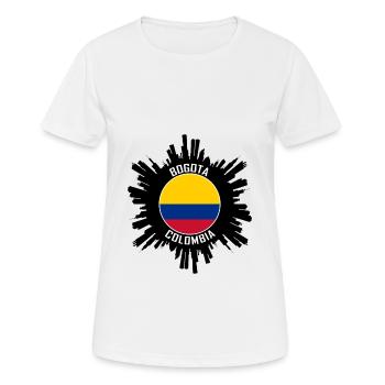 Bogota Skyline Colombie Flag Souvenir de voyage - T-shirt respirant Femme - blanc - Devant - AI Model Female 172 dark (172cm)
