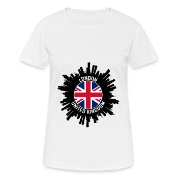 Londres Skyline Uk Flag Souvenir de voyage - T-shirt respirant Femme - blanc - Devant - AI Model Female 172 dark (172cm)