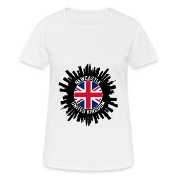 Newcastle Skyline Uk Flag Souvenir de voyage - T-shirt respirant Femme - blanc - Devant - AI Model Female 172 dark (172cm)