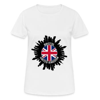 Bristol Skyline Uk Flag Souvenir de voyage - T-shirt respirant Femme - blanc - Devant - AI Model Female 172 dark (172cm)