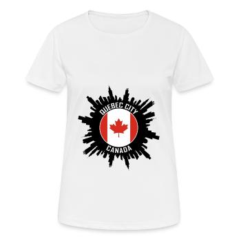 Souvenir de voyage de Québec Skyline Canada Flag - T-shirt respirant Femme - blanc - Devant - AI Model Female 172 dark (172cm)