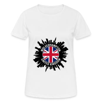Wolverhampton Skyline Uk Flag Souvenir de voyage - T-shirt respirant Femme - blanc - Devant - AI Model Female 172 dark (172cm)