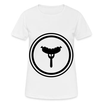 Sausage fork - Women's Breathable T-Shirt - white - Front - AI Model Female 172 dark (172cm)