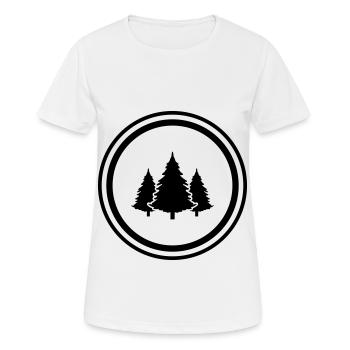 Baum Wald Tanne - Frauen T-Shirt atmungsaktiv - Weiß - Vorne - AI Model Female 172 dark (172cm)