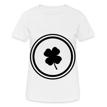 Symbole du trèfle - T-shirt respirant Femme - blanc - Devant - AI Model Female 172 dark (172cm)