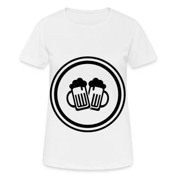 Bierglas Symbol - Frauen T-Shirt atmungsaktiv - Weiß - Vorne - AI Model Female 172 dark (172cm)