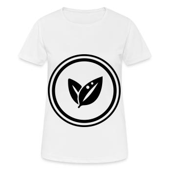 Écologie des feuilles - T-shirt respirant Femme - blanc - Devant - AI Model Female 172 dark (172cm)