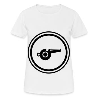 Trillerpfeife Pfeife - Frauen T-Shirt atmungsaktiv - Weiß - Vorne - AI Model Female 172 dark (172cm)