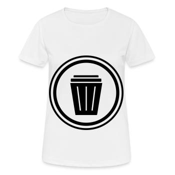 Icône de poubelle - T-shirt respirant Femme - blanc - Devant - AI Model Female 172 dark (172cm)