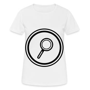 Lupe Symbol - Frauen T-Shirt atmungsaktiv - Weiß - Vorne - AI Model Female 172 dark (172cm)