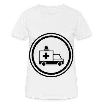 Krankenwagen Ambulance - T-shirt respirant Femme - blanc - Devant - AI Model Female 172 dark (172cm)