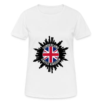 Sunderland Skyline Uk Flag Souvenir de voyage - T-shirt respirant Femme - blanc - Devant - AI Model Female 172 dark (172cm)