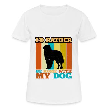 Carpathian Shepherd Dog Silhouette Retro Sunset - Women's Breathable T-Shirt - white - Front - AI Model Female 172 dark (172cm)