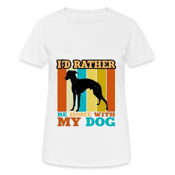 Lévrier Italien Chien Amour Silhouette Rétro Coucher de Soleil - T-shirt respirant Femme - blanc - Devant - AI Model Female 172 dark (172cm)