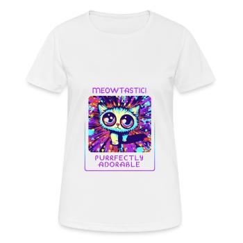Katzenparadies - Niedlich und verspielt - Frauen T-Shirt atmungsaktiv - Weiß - Vorne - AI Model Female 172 dark (172cm)