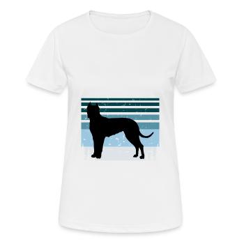 Cordoba Fighting Dog Lover Silhouette Retro Sunset - T-shirt respirant Femme - blanc - Devant - AI Model Female 172 dark (172cm)