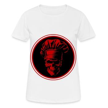 Chef Skull Chef - T-shirt respirant Femme - blanc - Devant - AI Model Female 172 dark (172cm)