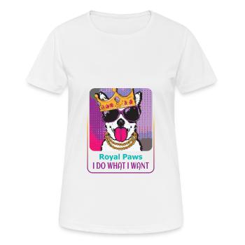 Stubborn Dog King - Women's Breathable T-Shirt - white - Front - AI Model Female 172 dark (172cm)