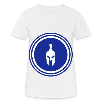 Spartaner Helm - Frauen T-Shirt atmungsaktiv - Weiß - Vorne - AI Model Female 172 dark (172cm)
