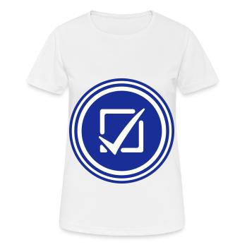 Cochez la case - T-shirt respirant Femme - blanc - Devant - AI Model Female 172 dark (172cm)