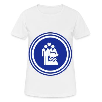 Couple Wedding Newlyweds - Women's Breathable T-Shirt - white - Front - AI Model Female 172 dark (172cm)