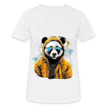 Panda großer Streetstyle | Panda-Liebhaber - Frauen T-Shirt atmungsaktiv - Weiß - Vorne - AI Model Female 172 dark (172cm)
