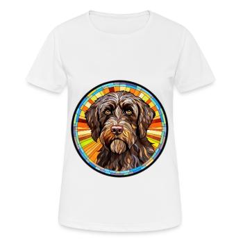 Griffon Griffon Race Aquarelle G - T-shirt respirant Femme - blanc - Devant - AI Model Female 172 dark (172cm)