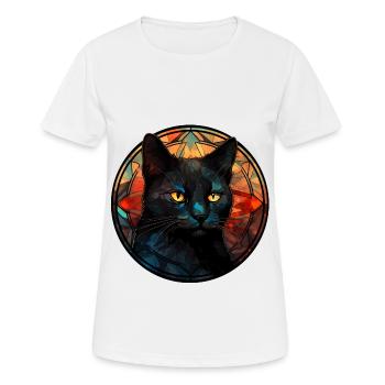 Bombay Cat Breed Aquarelle Verre - T-shirt respirant Femme - blanc - Devant - AI Model Female 172 dark (172cm)