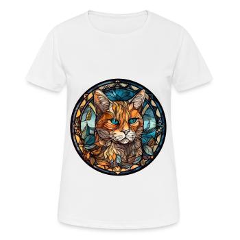 Havanna Braune Katzenrasse Aquarellglas - Frauen T-Shirt atmungsaktiv - Weiß - Vorne - AI Model Female 172 dark (172cm)
