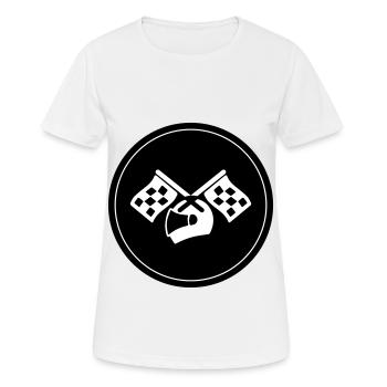 Casque de coureur - T-shirt respirant Femme - blanc - Devant - AI Model Female 172 dark (172cm)