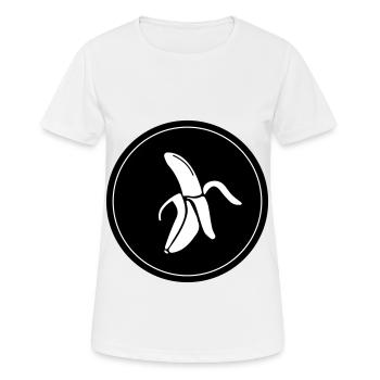 Banane Icon - Frauen T-Shirt atmungsaktiv - Weiß - Vorne - AI Model Female 172 dark (172cm)
